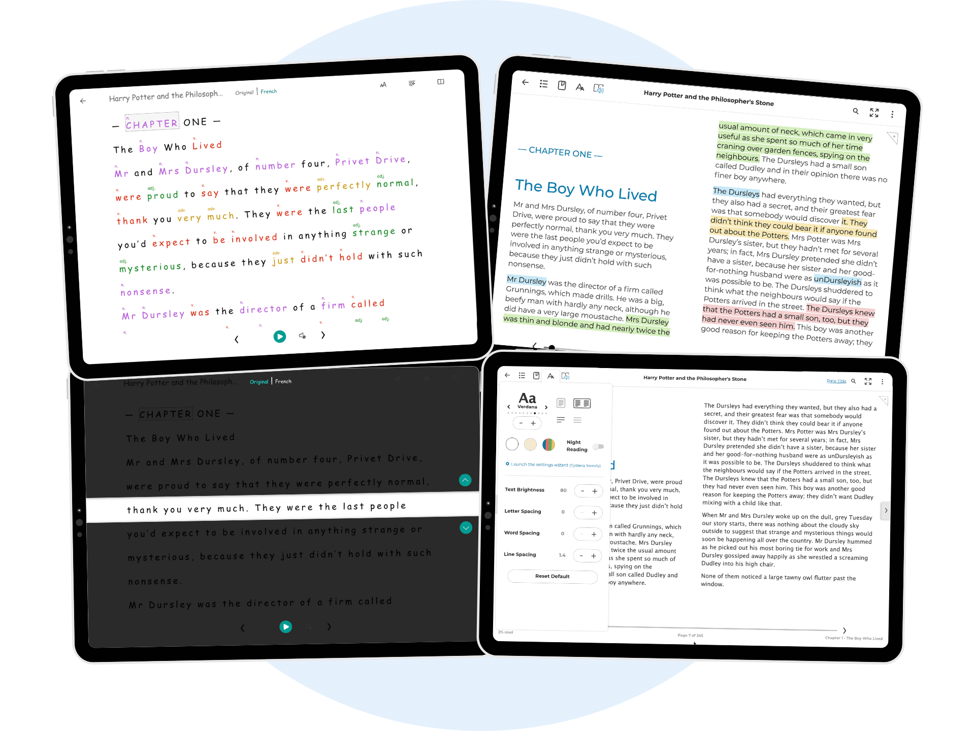 ePlatform's eBooks are fully customisable for every student's needs