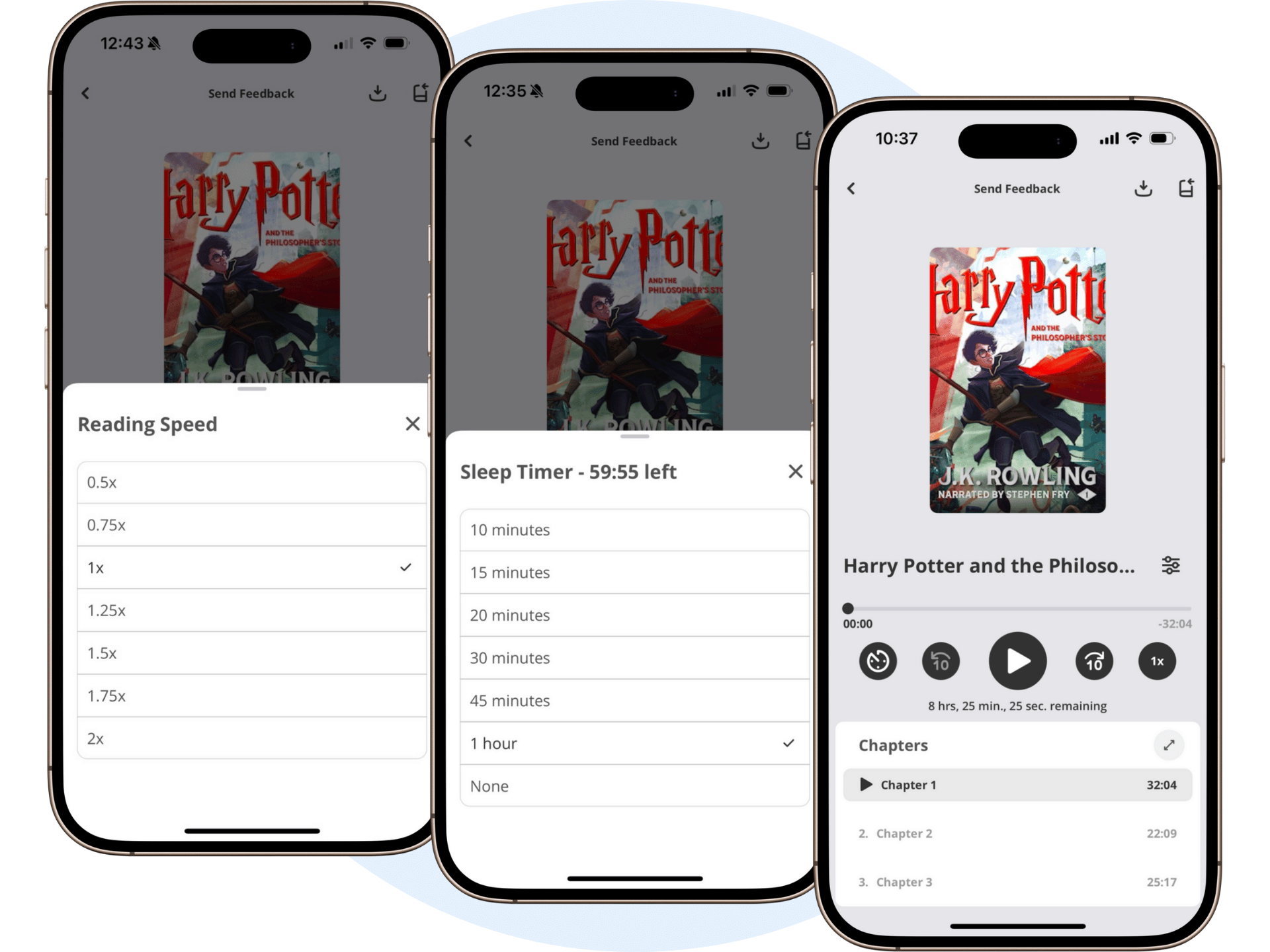 All audiobooks on ePlatform can be customised for every students personalised listening experience