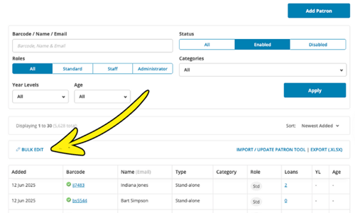 export and bulk edit student records