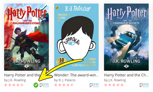 visual cues when browsing ebooks and audiobooks