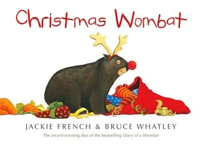 Christmas Wombat book cover by Jackie French and Bruce Whatley