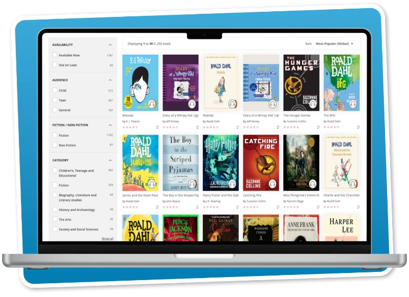 Schools sharing access to a professionally curated ePlatform audiobook collection