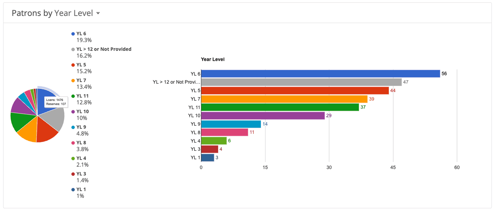 Analytics Patrons By Year Level